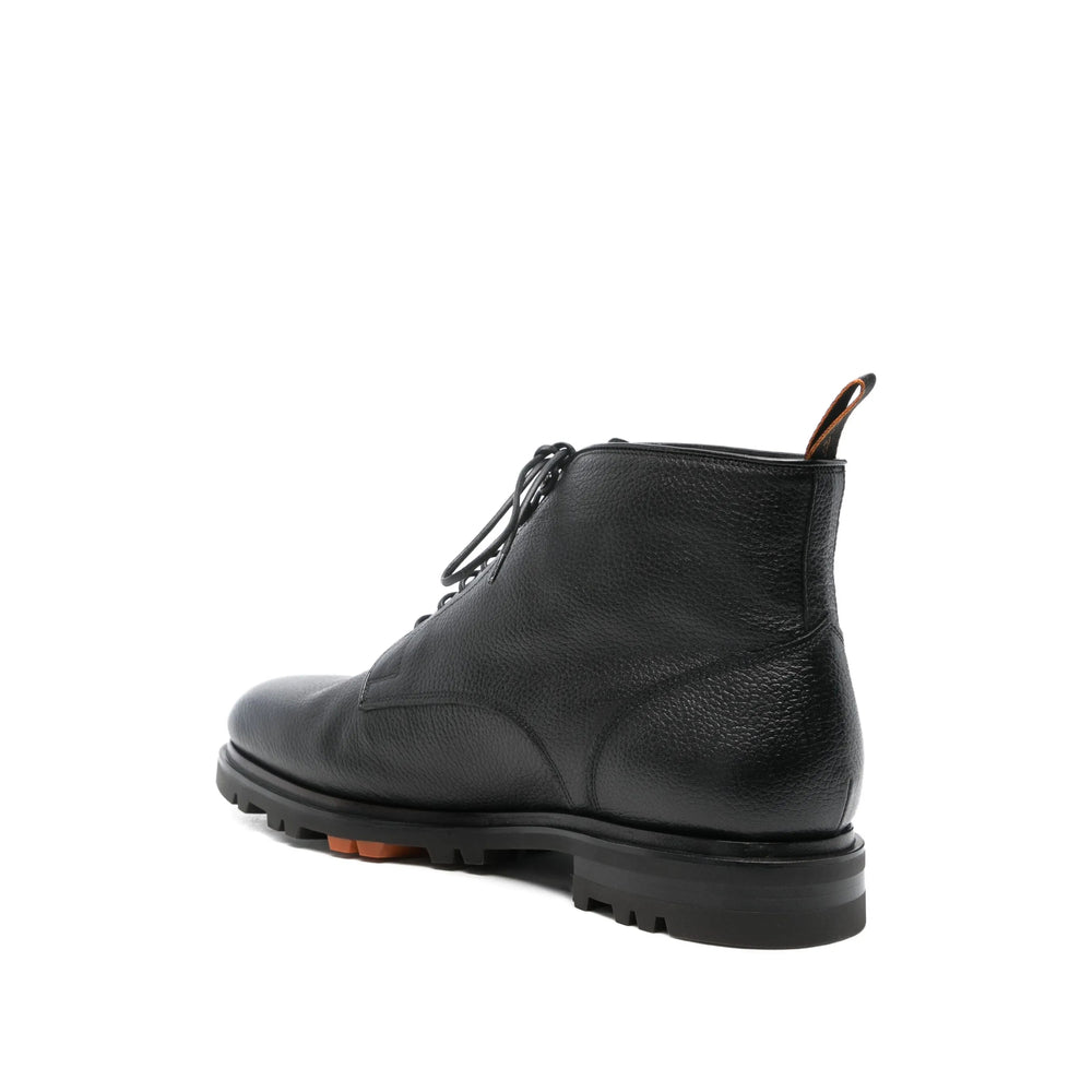 Black Grained Calf Leather Shoe