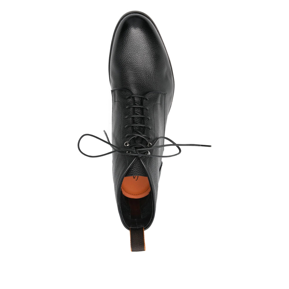 Black Grained Calf Leather Shoe