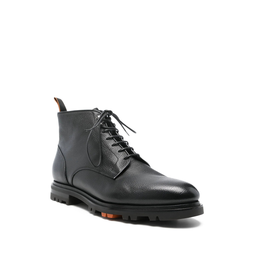 Black Grained Calf Leather Shoe