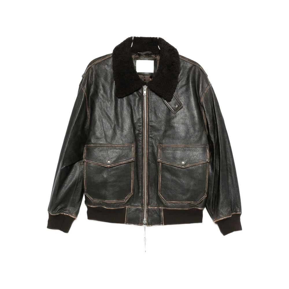 Lambskin Shearling Zip Jacket