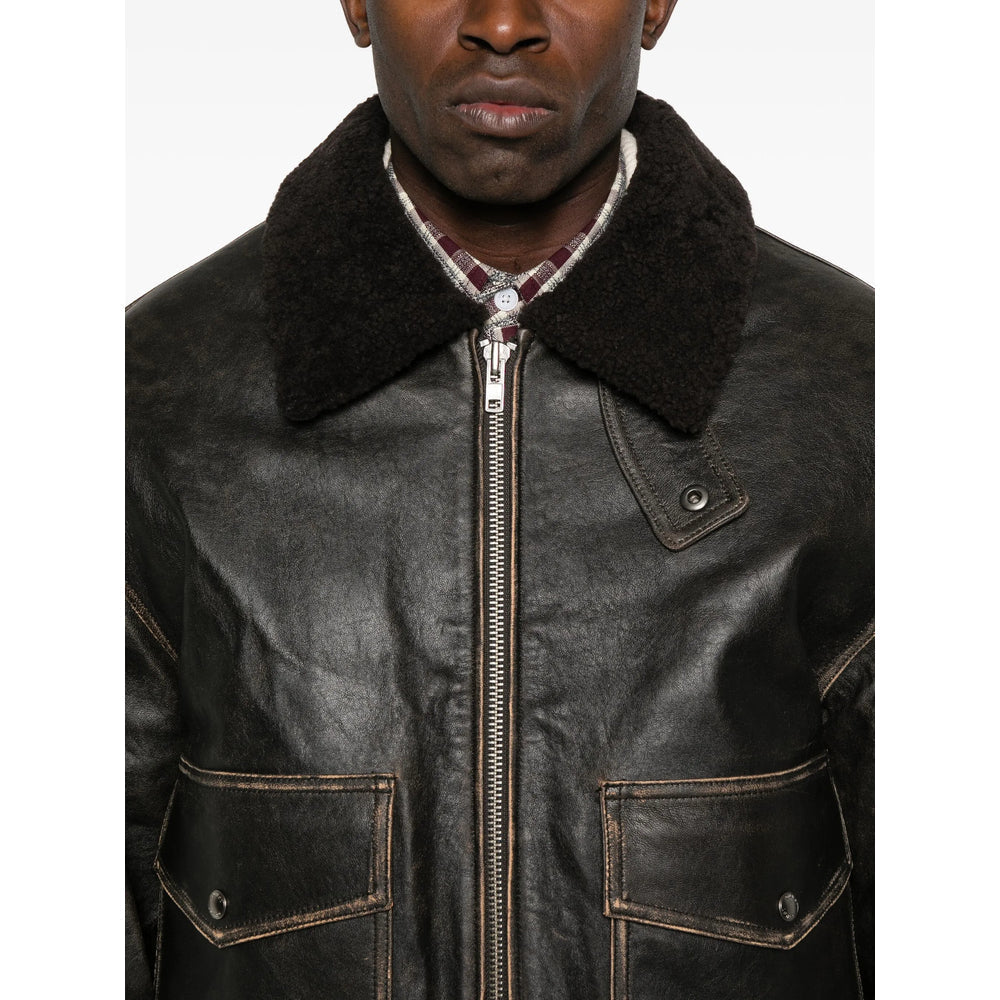 Lambskin Shearling Zip Jacket