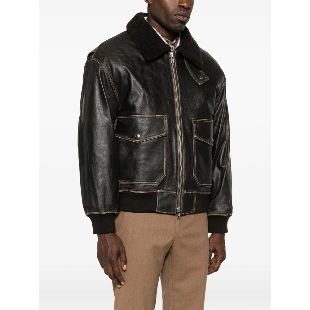 Lambskin Shearling Zip Jacket