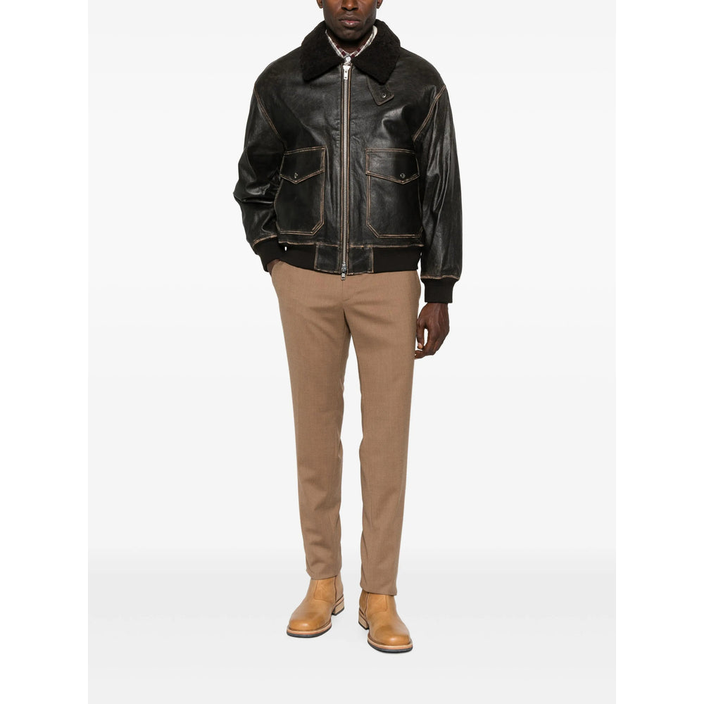 Lambskin Shearling Zip Jacket
