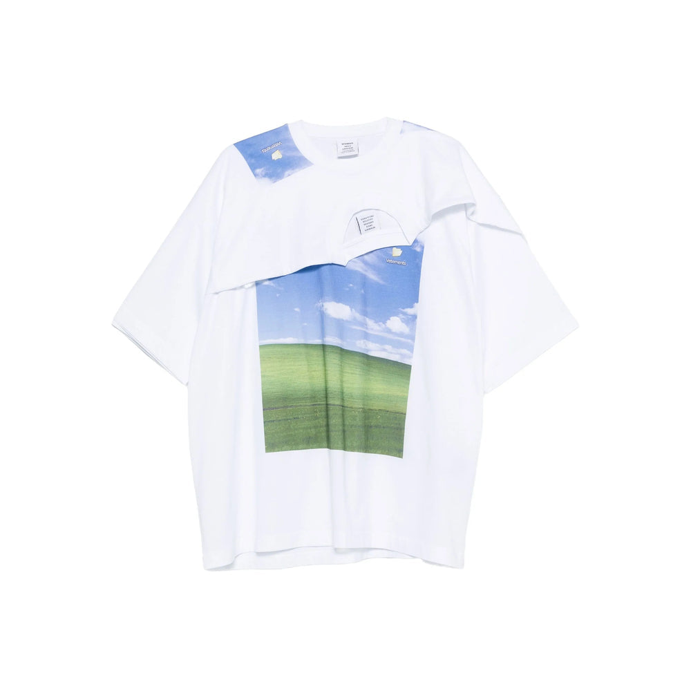 Crisp White Graphic Layer Tee