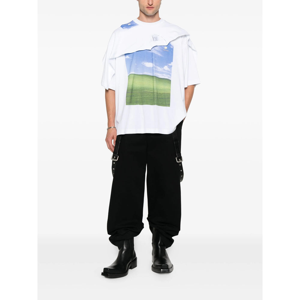 Crisp White Graphic Layer Tee