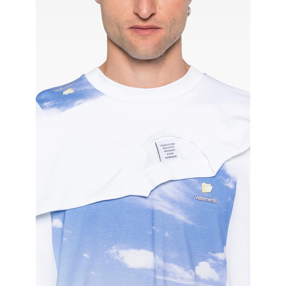 Crisp White Graphic Layer Tee