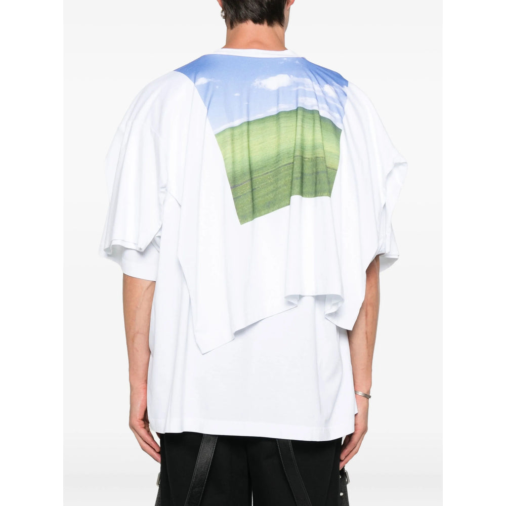 Crisp White Graphic Layer Tee