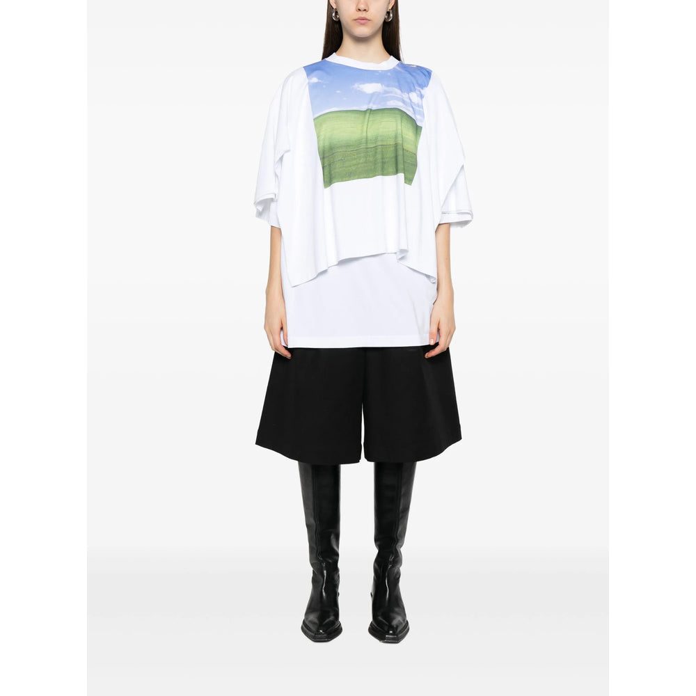 Crisp White Graphic Layer Tee