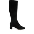 Black Suede Block Heel Boot