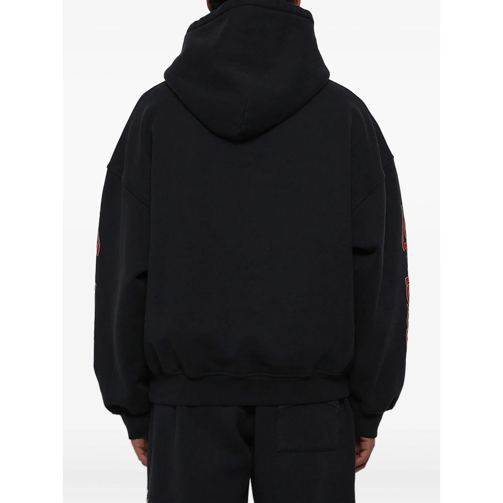 Hooded Graphic Tee With Equine Print
