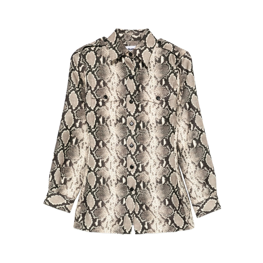 Black Snakeskin Dress Shirt