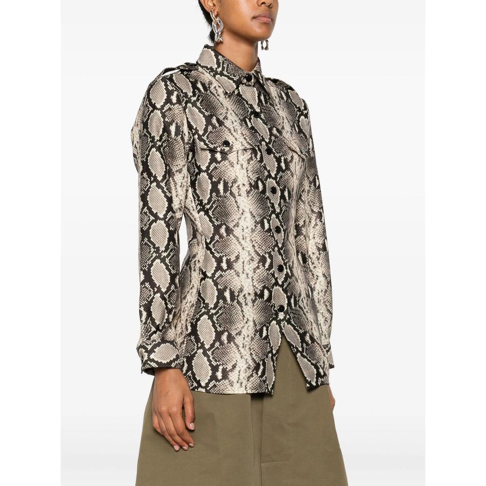 Black Snakeskin Dress Shirt