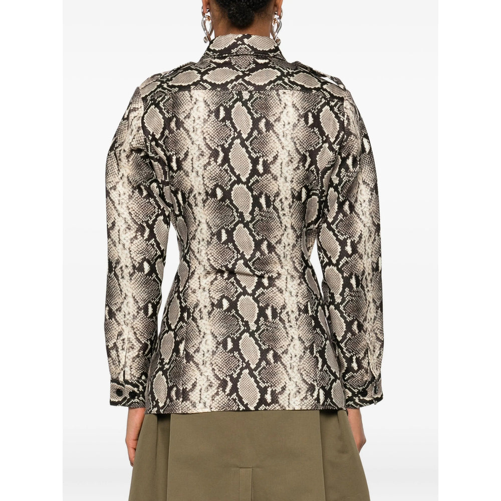Black Snakeskin Dress Shirt