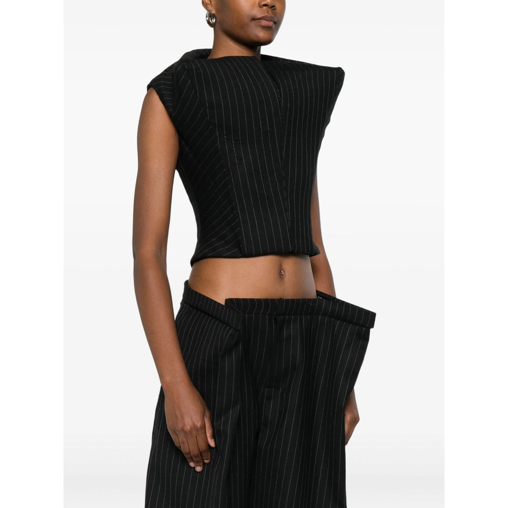 Timeless Pinstripe Crop Top