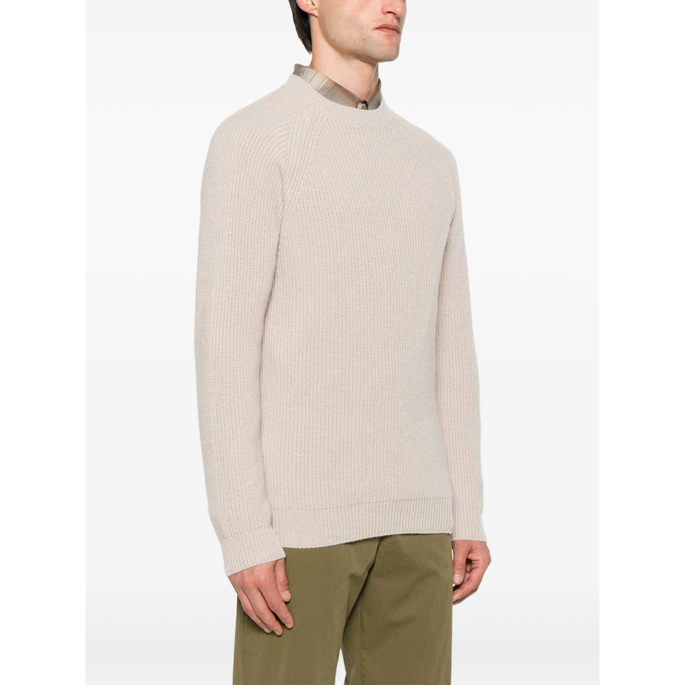 Beige Cashmere Crew Sweater