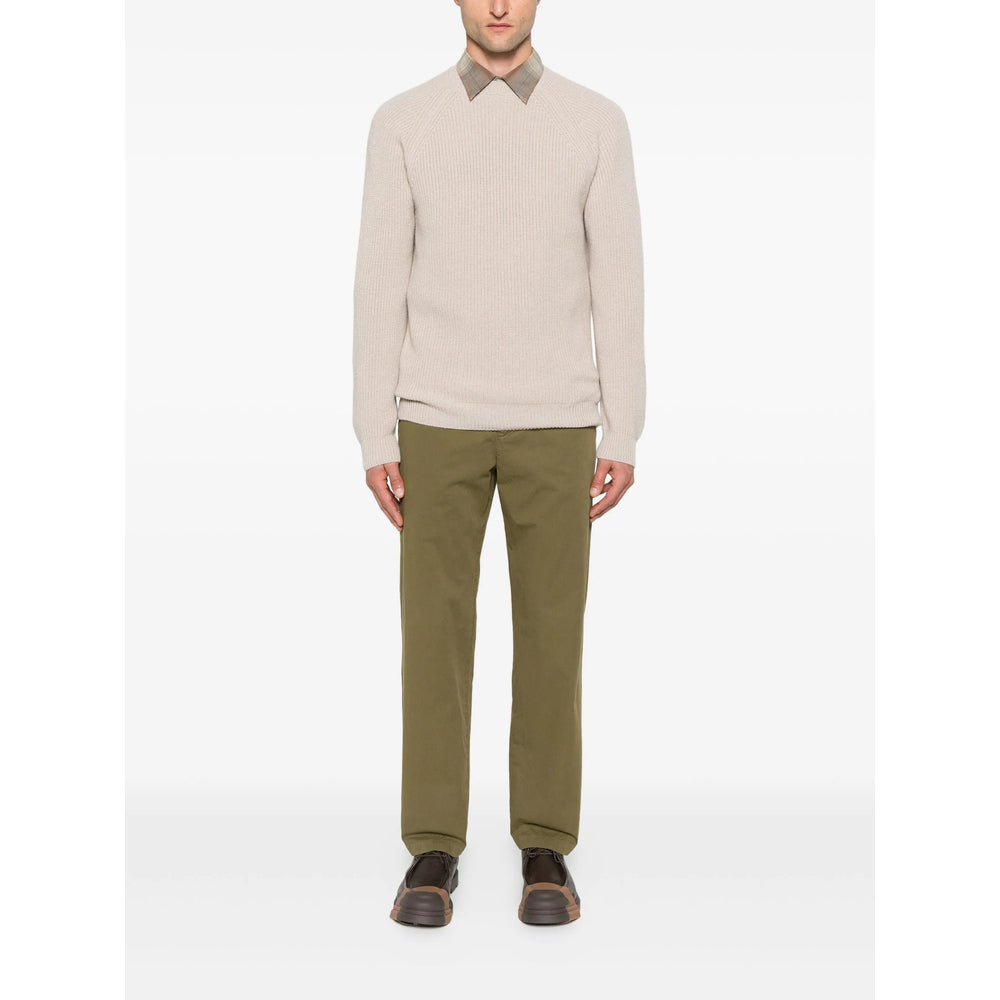 Beige Cashmere Crew Sweater