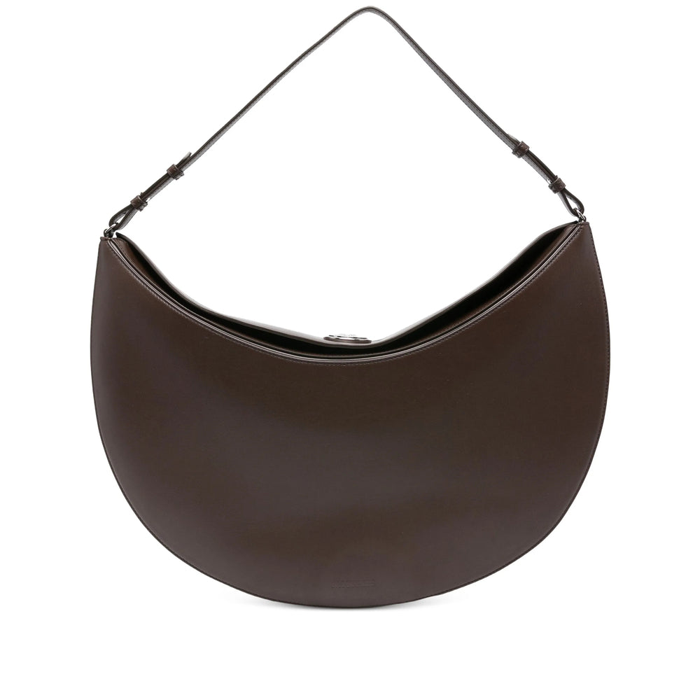 Brown Leather Crescent Satchel