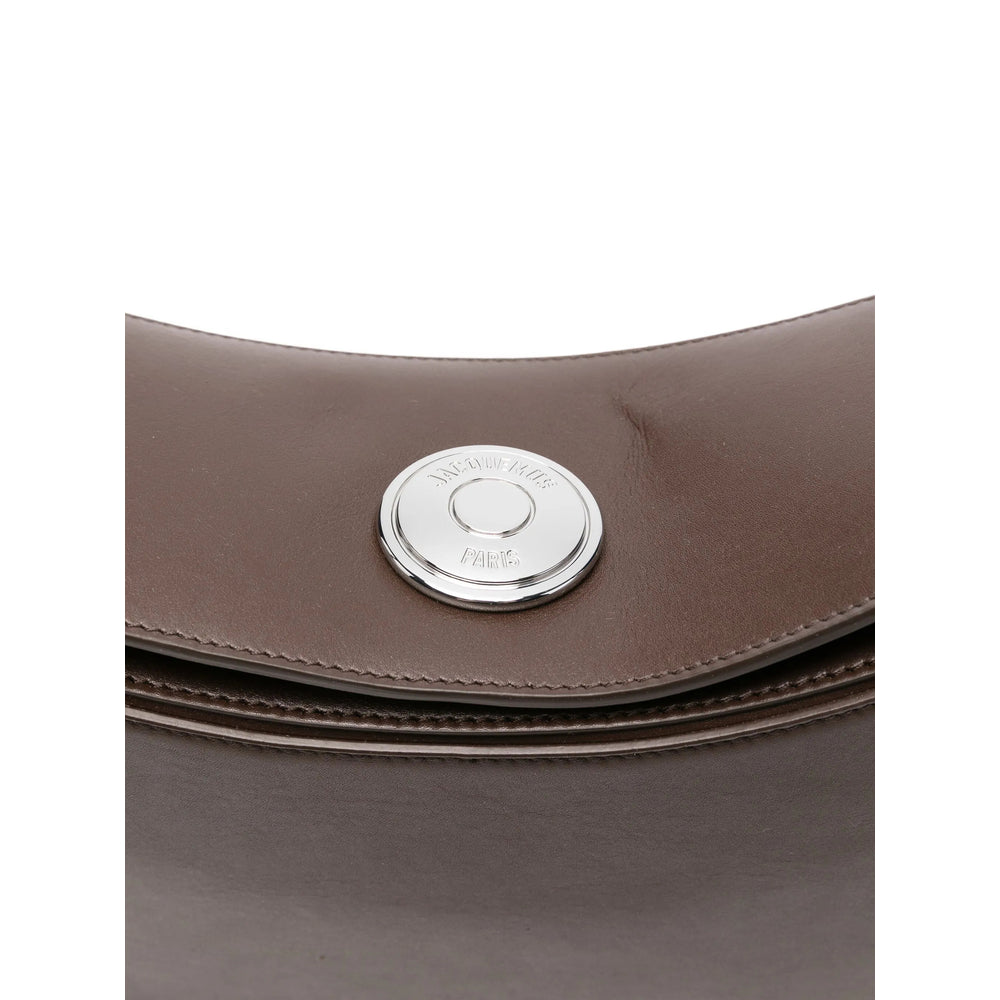 Brown Leather Crescent Satchel