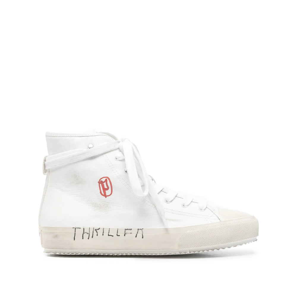 Crisp White Lace-up High-top