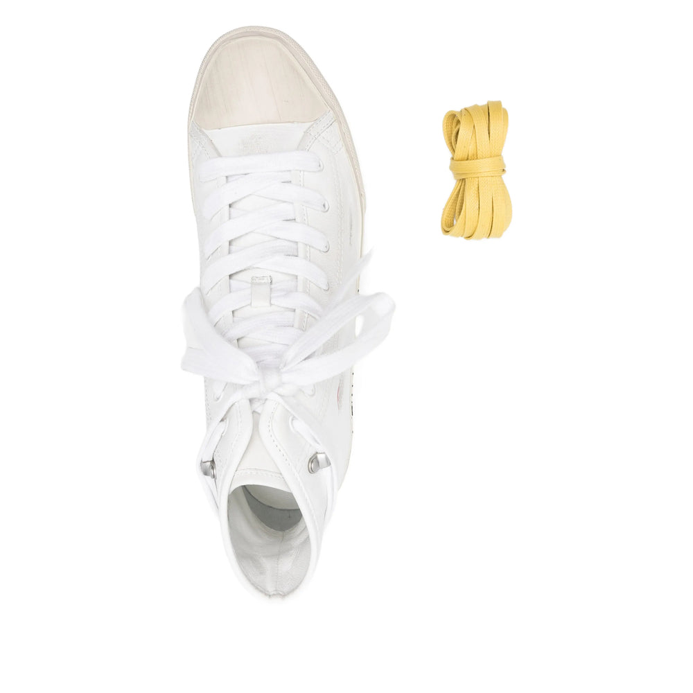 Crisp White Lace-up High-top