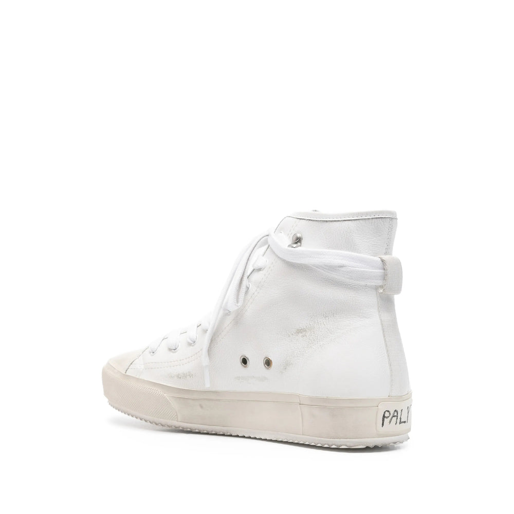 Crisp White Lace-up High-top