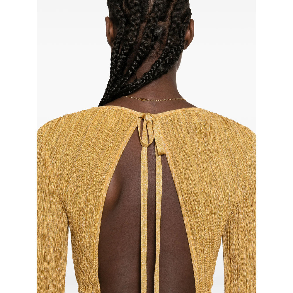 Fitted Polyamide V-neck Sweater