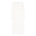 Soft White Pleated Skirt With Eyelet Details