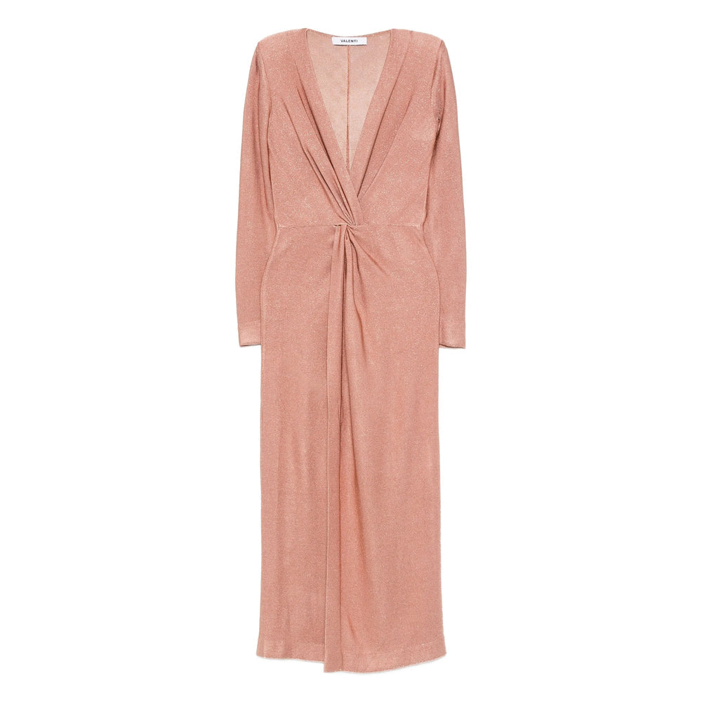 Dusty Rose Glitter Midi Dress