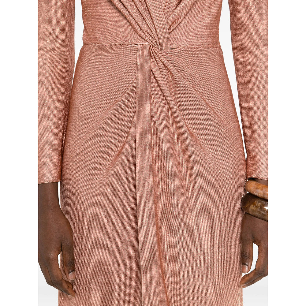 Dusty Rose Glitter Midi Dress