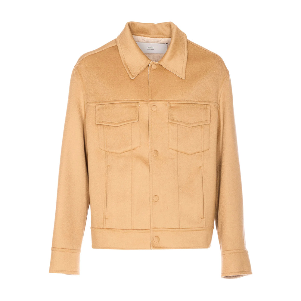 Wool Silk Crew Sweater With Button Cuffs