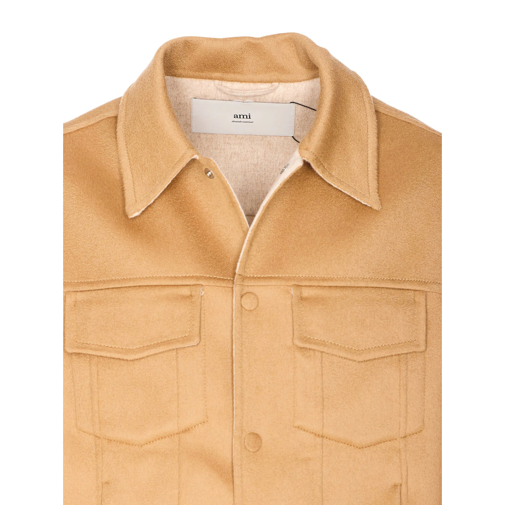 Wool Silk Crew Sweater With Button Cuffs