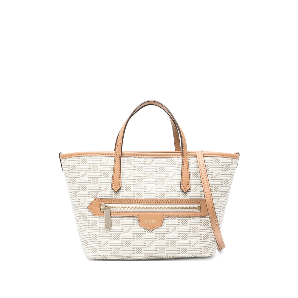 Cream White Leather Handbag