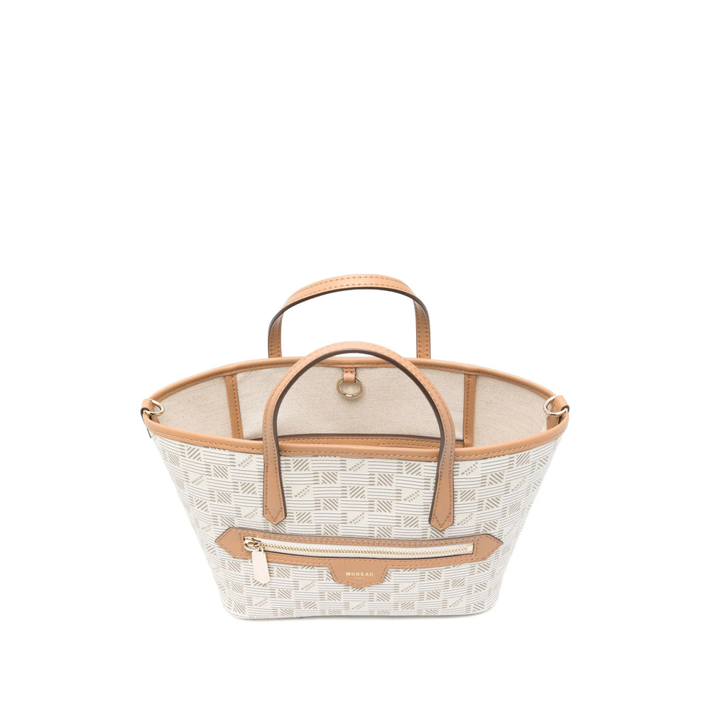 Cream White Leather Handbag