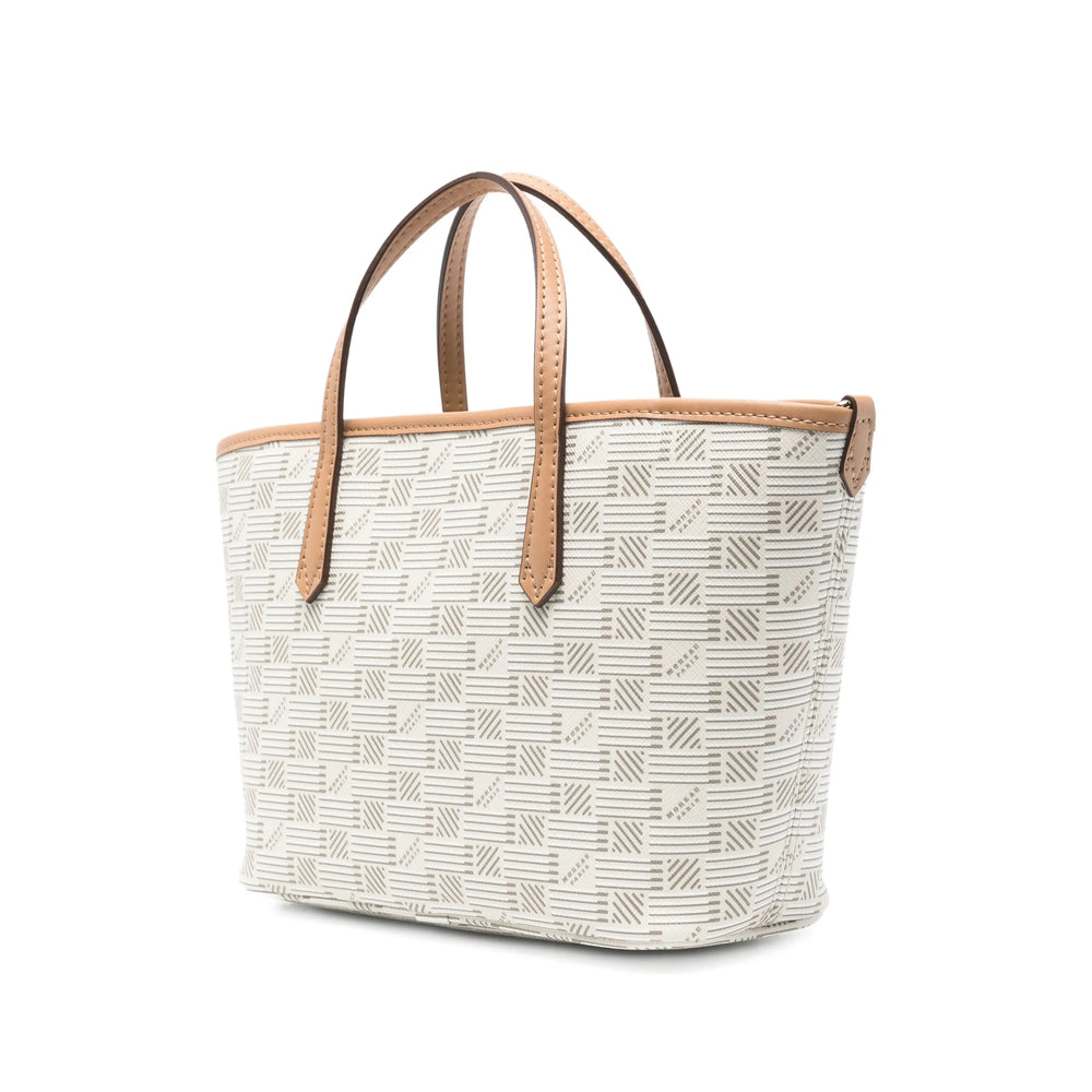 Cream White Leather Handbag