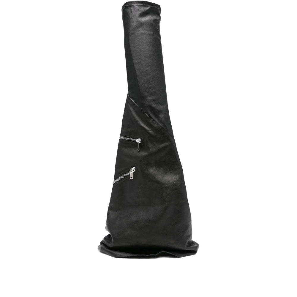 Asymmetrical Calf Leather Boot