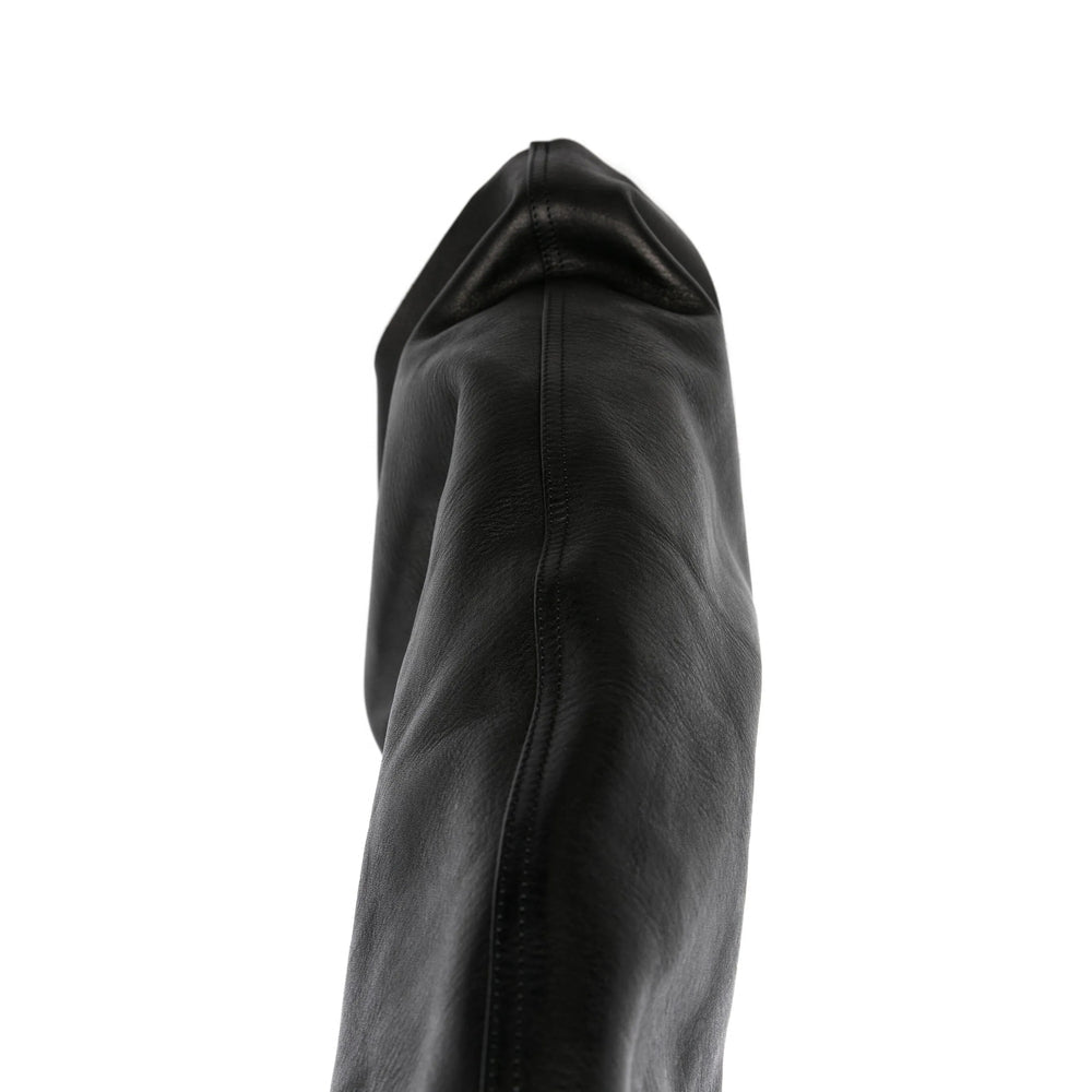 Asymmetrical Calf Leather Boot