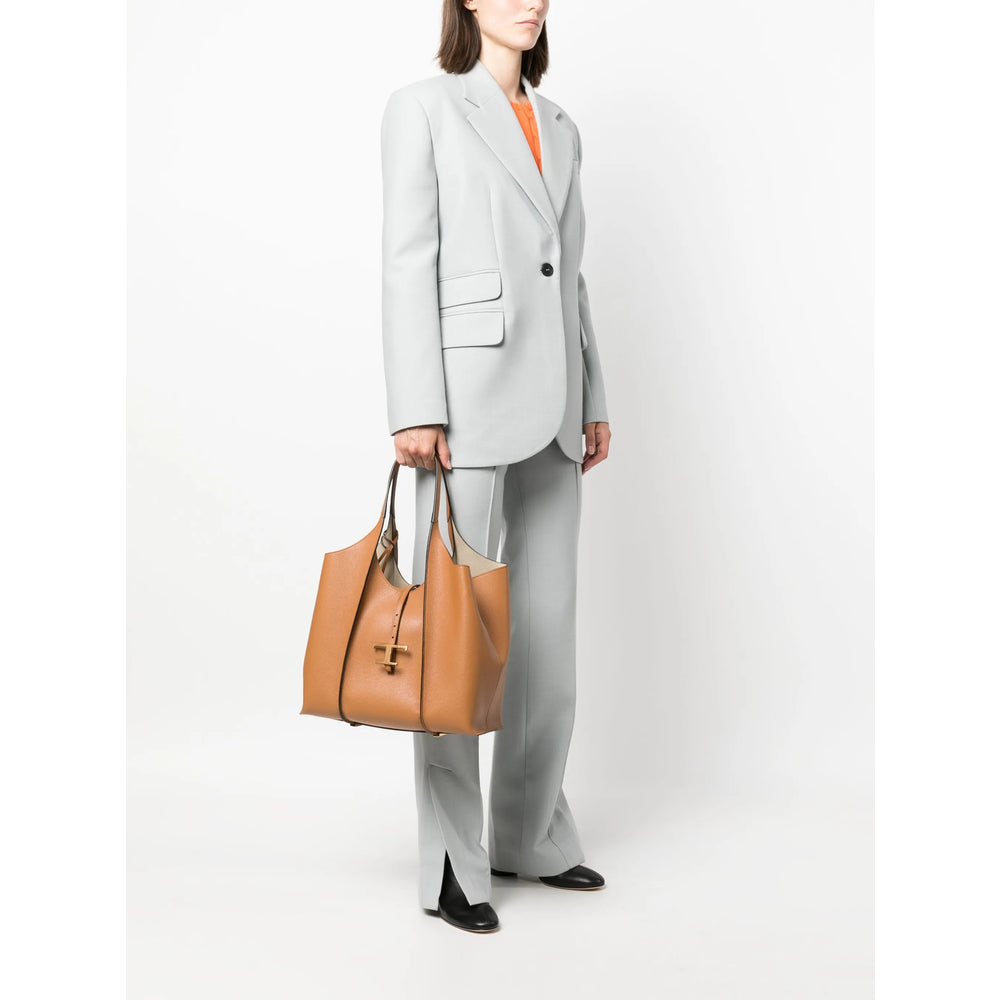 Caramel Brown Leather Carryall