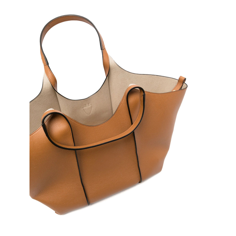 Caramel Brown Leather Carryall