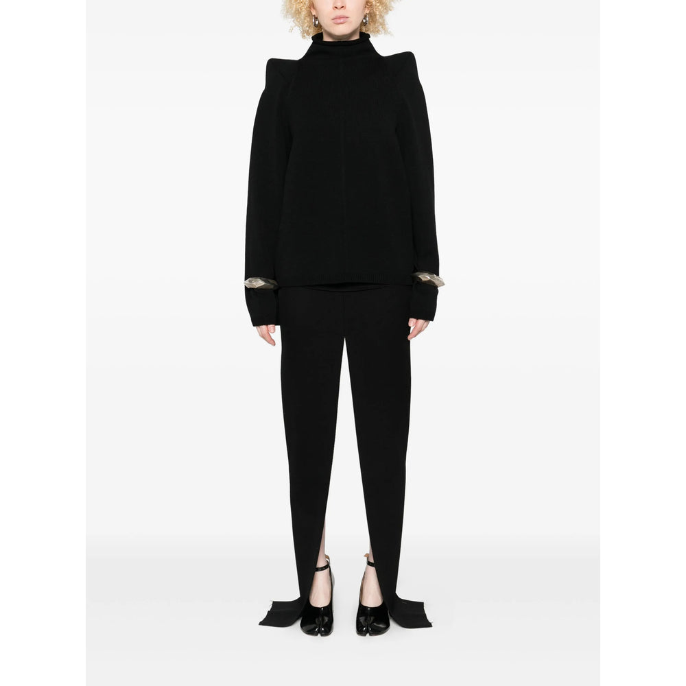 High Cut Wool Zip Back
