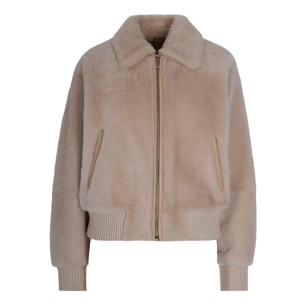 Sheepskin Zip Fastening Blouse