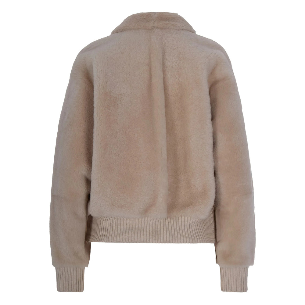 Sheepskin Zip Fastening Blouse