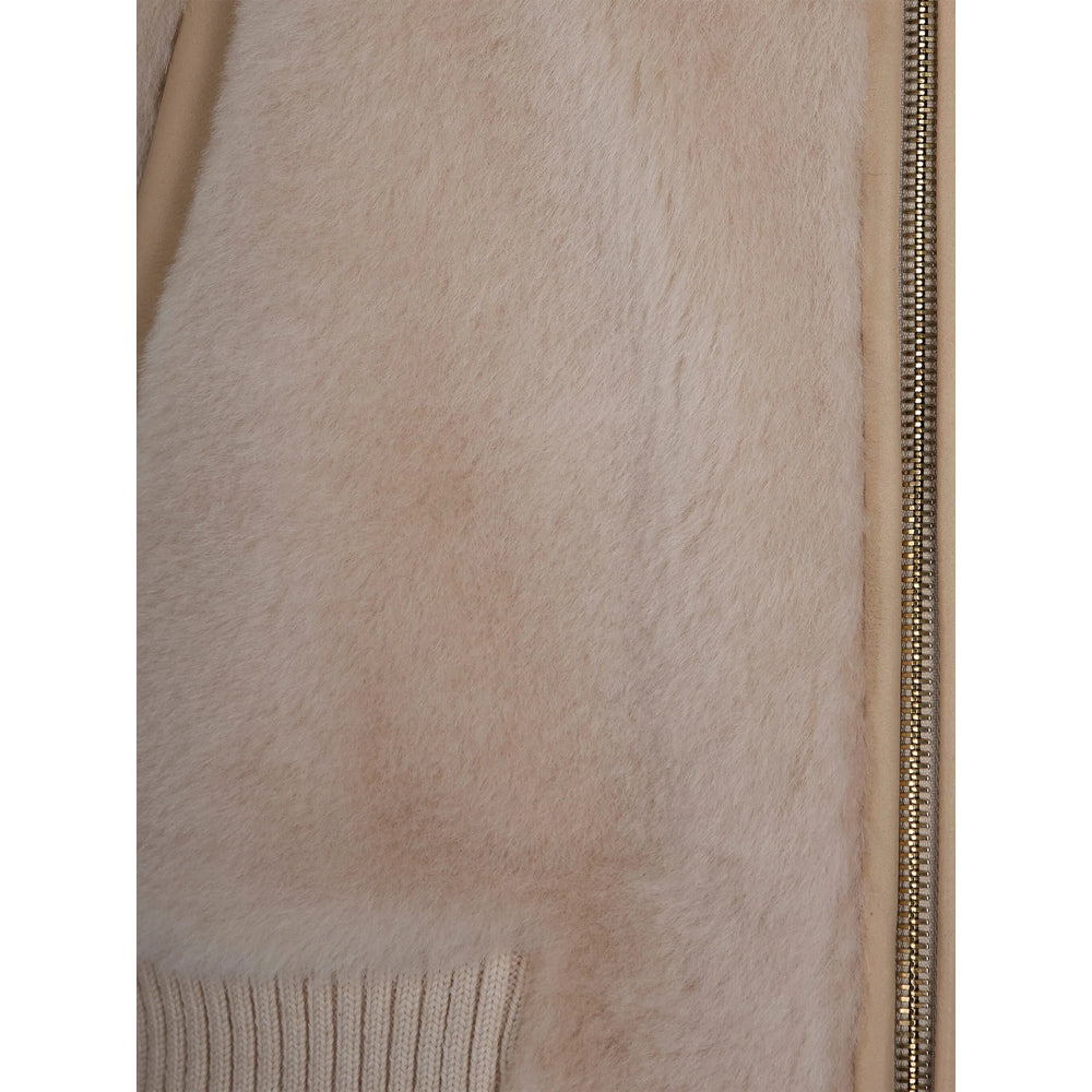 Sheepskin Zip Fastening Blouse