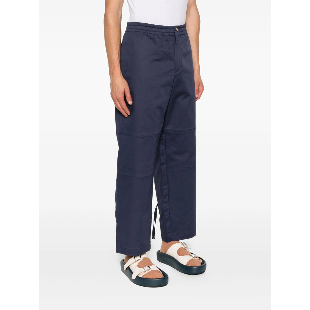Cropped Elastic Waist Pant