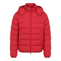 Bold Red Quilted Insulated Hood Coat