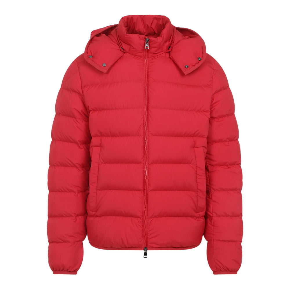 Bold Red Quilted Insulated Hood Coat