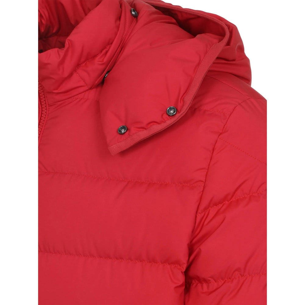 Bold Red Quilted Insulated Hood Coat