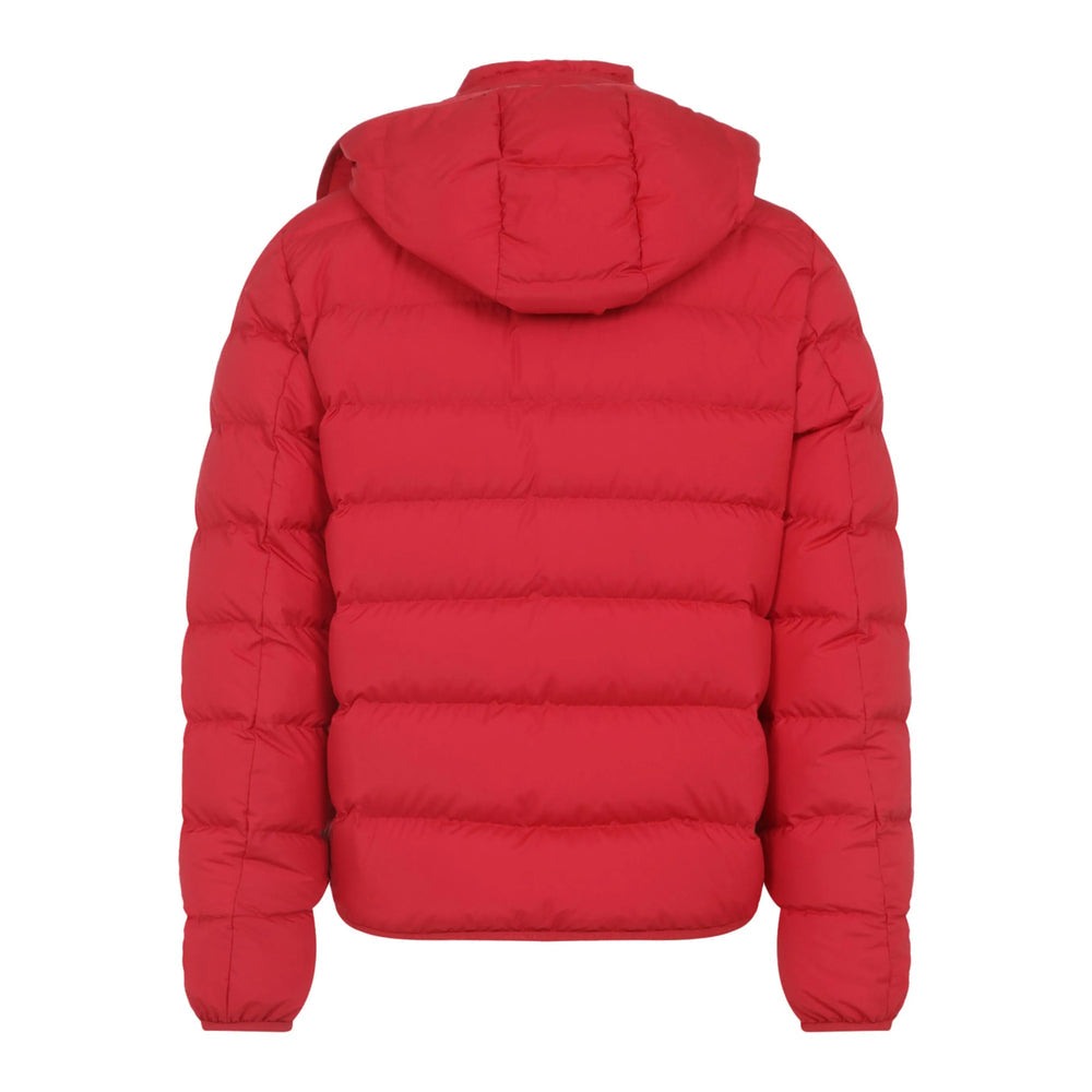 Bold Red Quilted Insulated Hood Coat