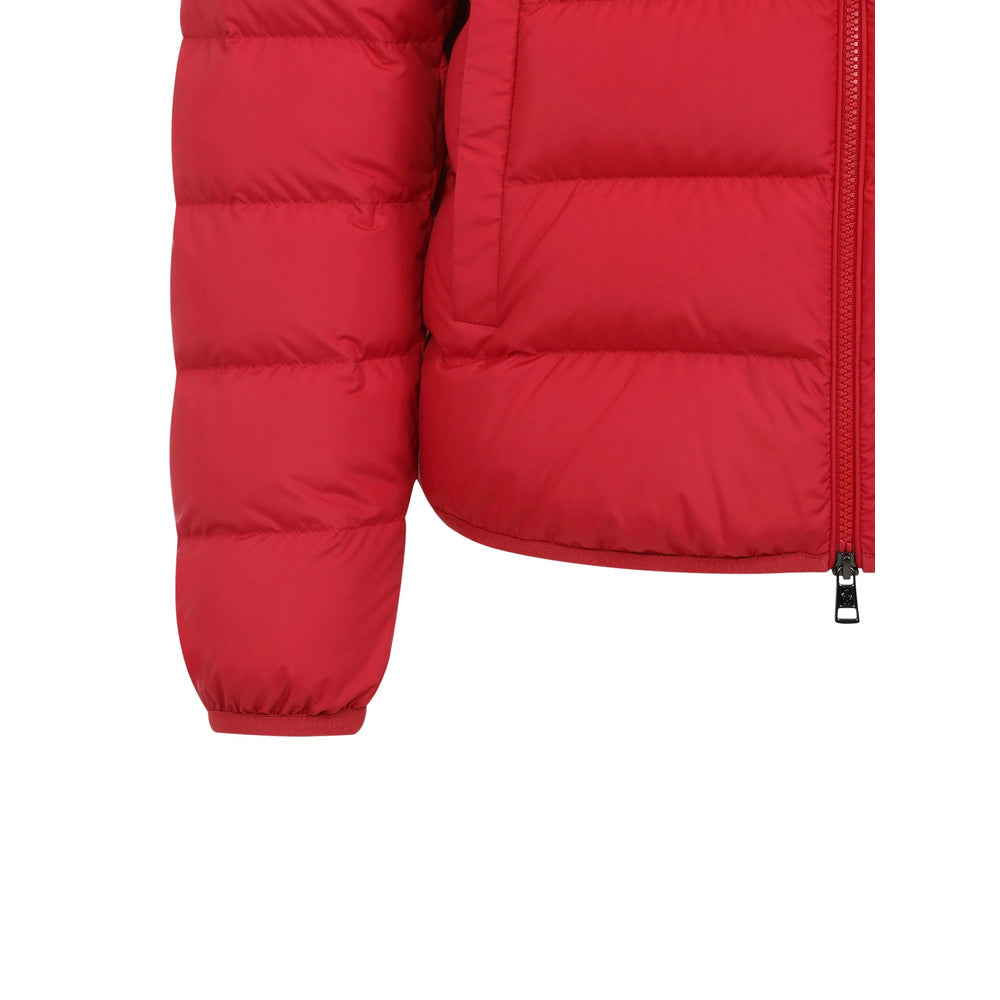 Bold Red Quilted Insulated Hood Coat