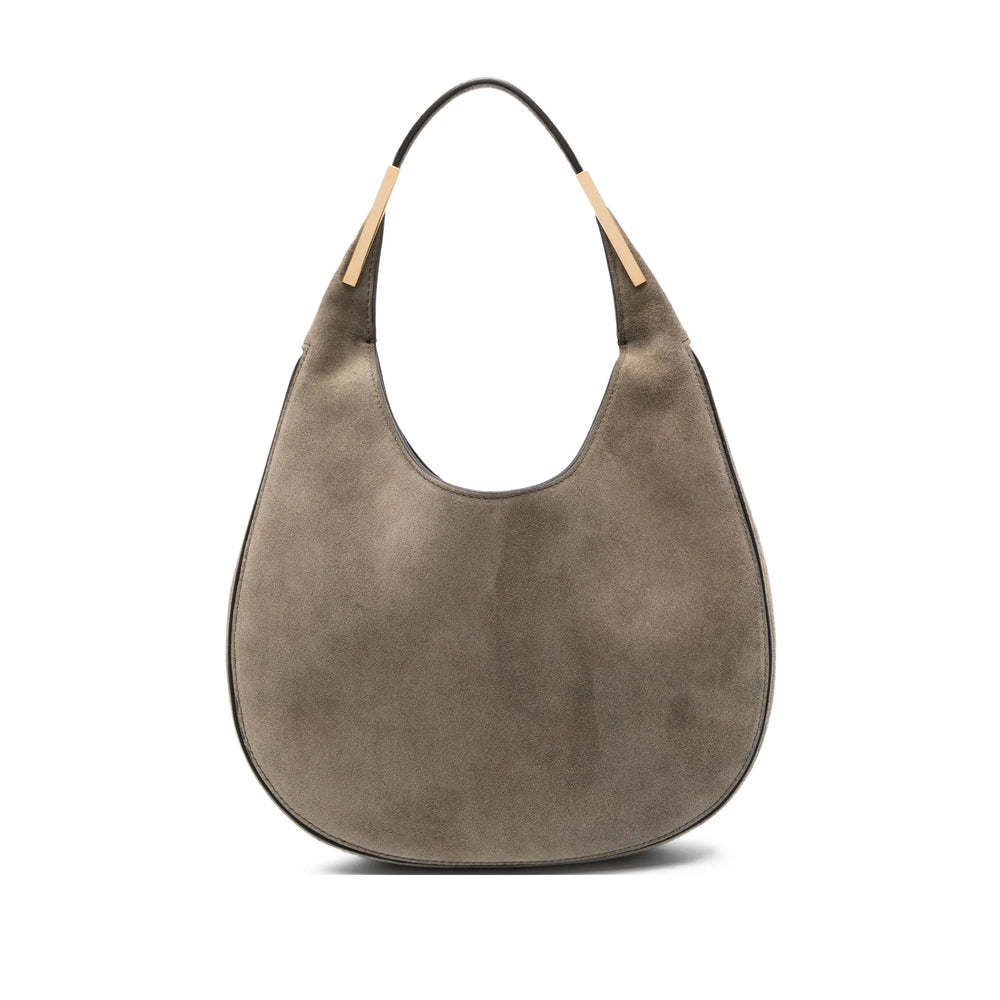 Mink Suede Top Handle Shoulder Bag