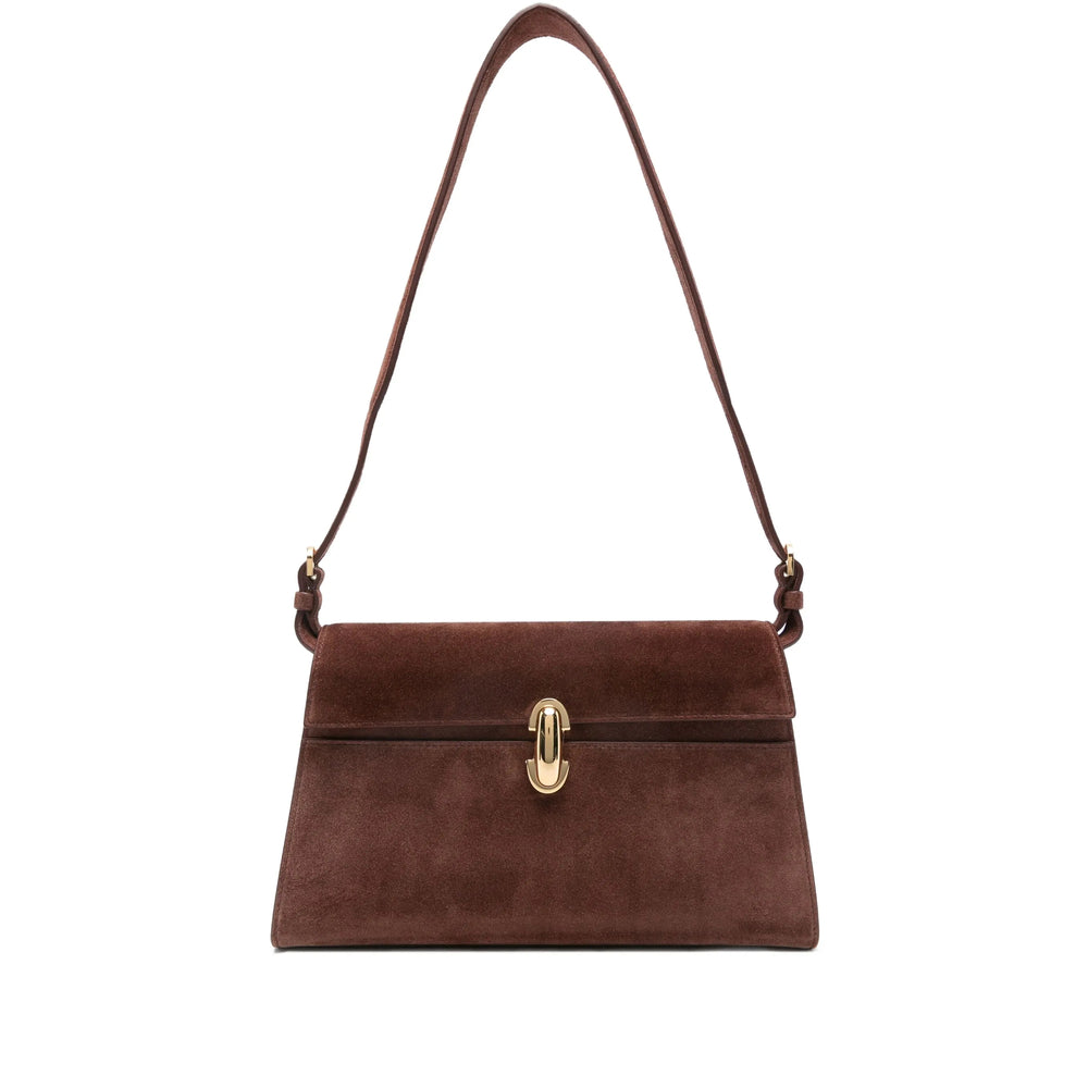 Calf Suede Top Handle Bag